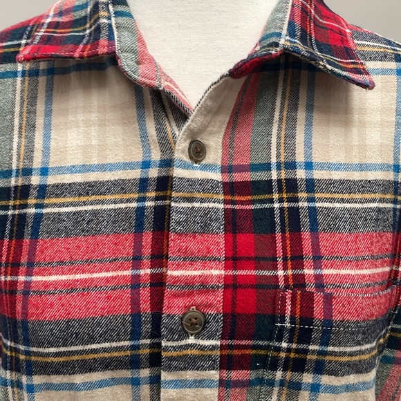 Gap Plaid Organic Cotton Flannel Shirt-Sz S - Picture 2 of 4